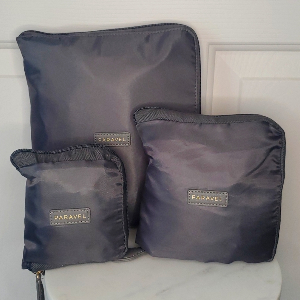 Paravel 3 Bag Travel set with BONUS Isaac Mizrahi Travel Bottle set